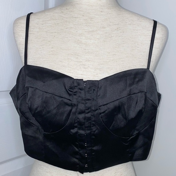 Missguided Satin Hook and Eye Front Bralet NWT size 10 - Picture 1 of 6